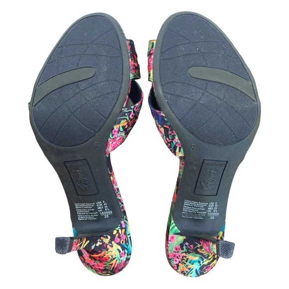 Fioni Floral Knotted Bow Open Toe Heels Size 8 NWOT - Picture 6 of 10